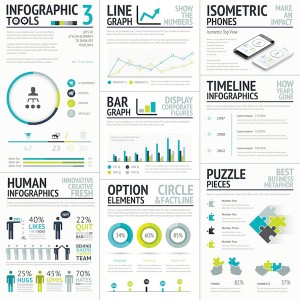 Business and human vector infographic element big set collection